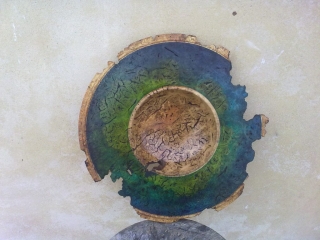 Burr Oak bowl. Stained