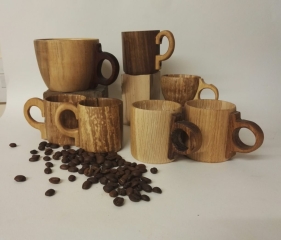 Selection of turned coffee mugs